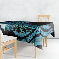 Turquoise Polynesia Easter Day Tablecloth Eggs With Bunny Polynesian Pattern LT14 - Polynesian Pride