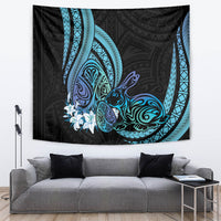 Turquoise Polynesia Easter Day Tapestry Eggs With Bunny Polynesian Pattern LT14 Turquoise - Polynesian Pride
