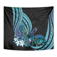 Turquoise Polynesia Easter Day Tapestry Eggs With Bunny Polynesian Pattern LT14 - Polynesian Pride