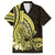 Yellow Polynesia Easter Day Family Matching Puletasi and Hawaiian Shirt Eggs With Bunny Polynesian Pattern