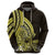 Yellow Polynesia Easter Day Hoodie Eggs With Bunny Polynesian Pattern