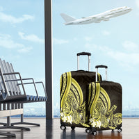 Yellow Polynesia Easter Day Luggage Cover Eggs With Bunny Polynesian Pattern LT14 - Polynesian Pride