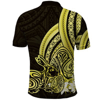 Yellow Polynesia Easter Day Polo Shirt Eggs With Bunny Polynesian Pattern LT14 - Polynesian Pride
