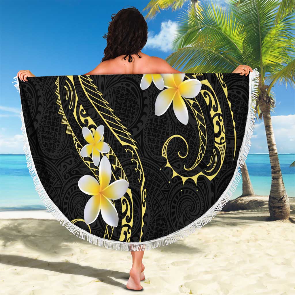 Polynesia Tattoo With Plumeria Beach Blanket Elegant Vibes LT14 - Polynesian Pride