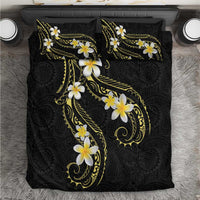 Polynesia Tattoo With Plumeria Bedding Set Elegant Vibes LT14 Black - Polynesian Pride