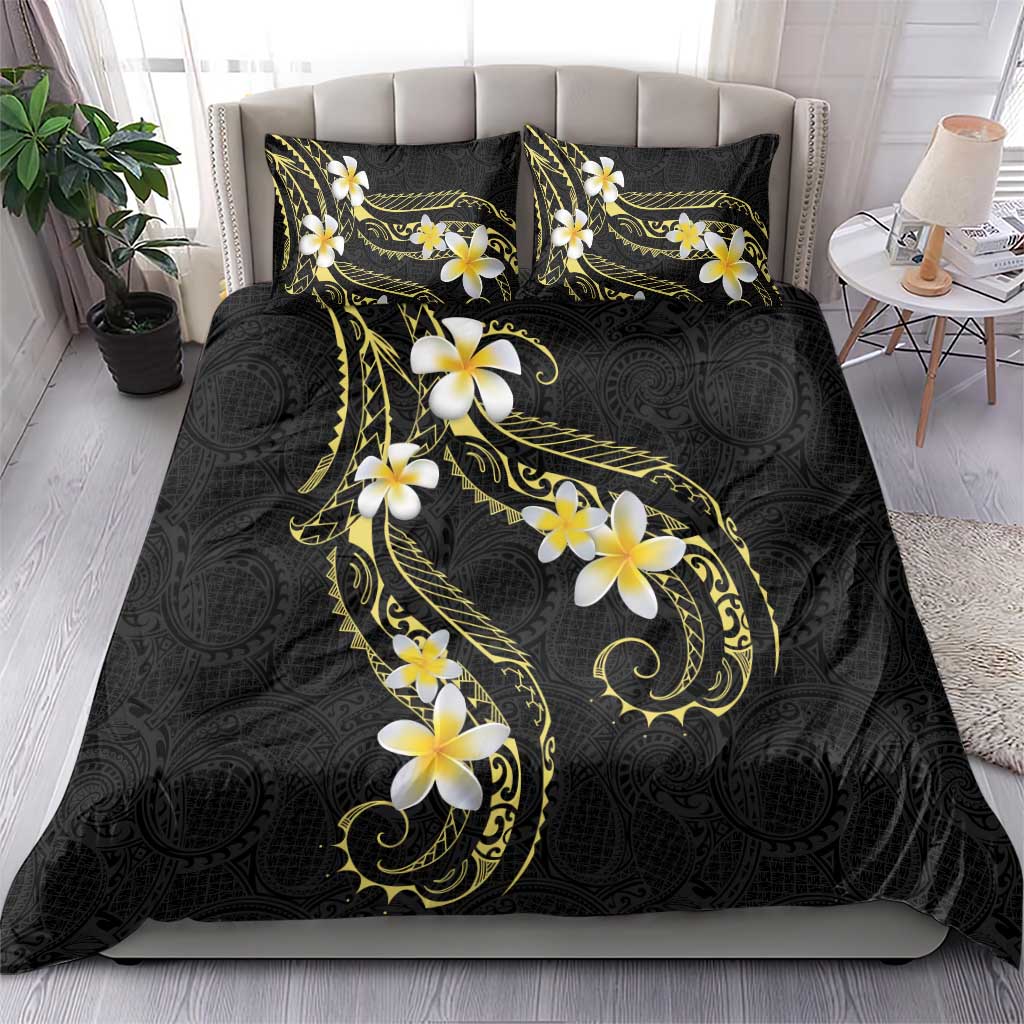 Polynesia Tattoo With Plumeria Bedding Set Elegant Vibes LT14 - Polynesian Pride