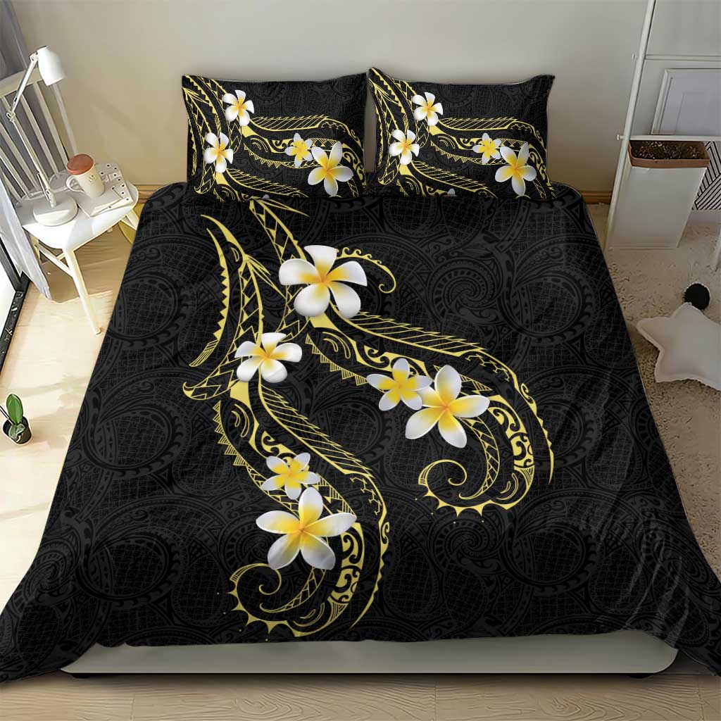 Polynesia Tattoo With Plumeria Bedding Set Elegant Vibes LT14 - Polynesian Pride