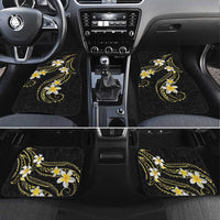 Polynesia Tattoo With Plumeria Car Mats Elegant Vibes LT14 Set 4pcs Black - Polynesian Pride