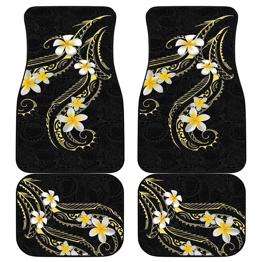 Polynesia Tattoo With Plumeria Car Mats Elegant Vibes LT14 - Polynesian Pride