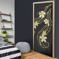 Polynesia Tattoo With Plumeria Door Cover Elegant Vibes LT14 - Polynesian Pride