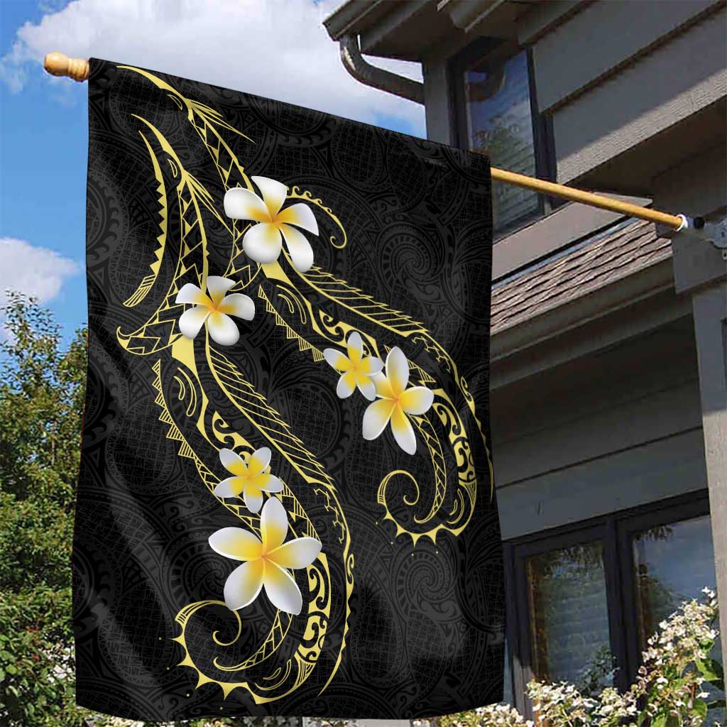 Polynesia Tattoo With Plumeria Garden Flag Elegant Vibes LT14 - Polynesian Pride