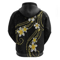 Polynesia Tattoo With Plumeria Hoodie Elegant Vibes LT14 - Polynesian Pride