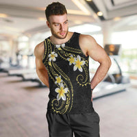 Polynesia Tattoo With Plumeria Men Tank Top Elegant Vibes LT14 Black - Polynesian Pride