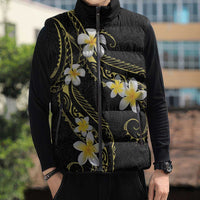 Polynesia Tattoo With Plumeria Sleeveless Puffer Jacket Elegant Vibes LT14 - Polynesian Pride