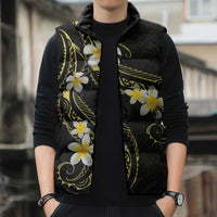 Polynesia Tattoo With Plumeria Sleeveless Puffer Jacket Elegant Vibes LT14 - Polynesian Pride
