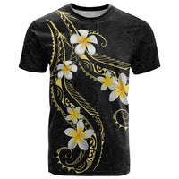 Polynesia Tattoo With Plumeria T Shirt Elegant Vibes LT14 Black - Polynesian Pride