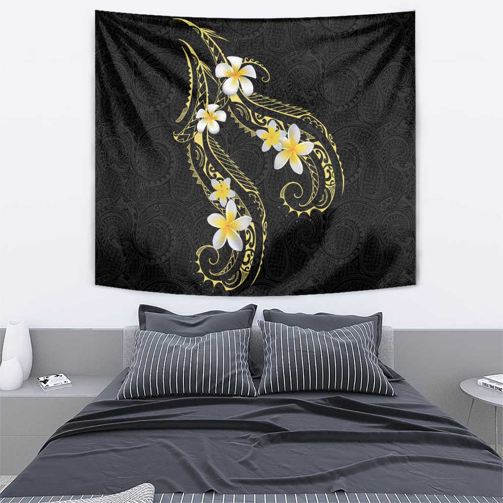 Polynesia Tattoo With Plumeria Tapestry Elegant Vibes LT14 - Polynesian Pride
