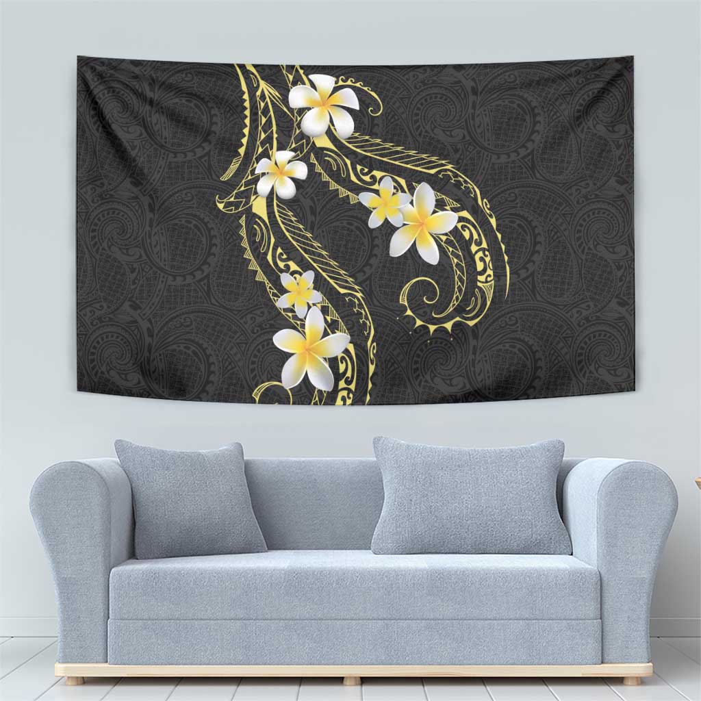 Polynesia Tattoo With Plumeria Tapestry Elegant Vibes LT14 - Polynesian Pride