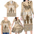 Tonga Father's Day Family Matching Long Sleeve Bodycon Dress and Hawaiian Shirt Best Dad Ever Tongan Ngatu Pattern - Beige