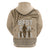 Tonga Father's Day Hoodie Best Dad Ever Tongan Ngatu Pattern - Beige