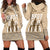 Tonga Father's Day Hoodie Dress Best Dad Ever Tongan Ngatu Pattern - Beige