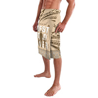 Tonga Father's Day Lavalava Best Dad Ever Tongan Ngatu Pattern - Beige LT14 - Polynesian Pride
