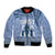 Tonga Father's Day Bomber Jacket Best Dad Ever Tongan Ngatu Pattern - Blue