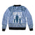 Tonga Father's Day Bomber Jacket Best Dad Ever Tongan Ngatu Pattern - Blue