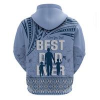 Tonga Father's Day Hoodie Best Dad Ever Tongan Ngatu Pattern - Blue LT14 - Polynesian Pride