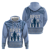 Tonga Father's Day Hoodie Best Dad Ever Tongan Ngatu Pattern - Blue LT14 - Polynesian Pride