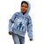 Tonga Father's Day Kid Hoodie Best Dad Ever Tongan Ngatu Pattern - Blue