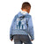 Tonga Father's Day Kid Hoodie Best Dad Ever Tongan Ngatu Pattern - Blue