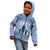 Tonga Father's Day Kid Hoodie Best Dad Ever Tongan Ngatu Pattern - Blue