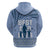 Tonga Father's Day Zip Hoodie Best Dad Ever Tongan Ngatu Pattern - Blue