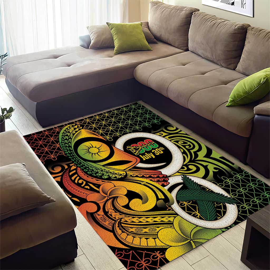Vanuatu 1980 Area Rug Ni-Van Tamtam Sand Drawing Pattern LT14 - Polynesian Pride