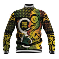 Vanuatu 1980 Baseball Jacket Ni-Van Tamtam Sand Drawing Pattern LT14 - Polynesian Pride
