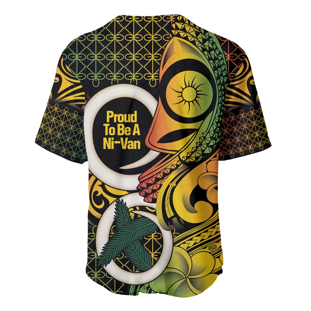 Vanuatu 1980 Baseball Jersey Ni-Van Tamtam Sand Drawing Pattern LT14 - Polynesian Pride