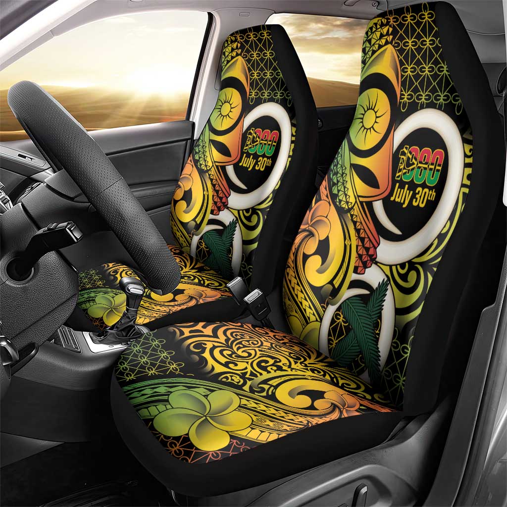 Vanuatu 1980 Car Seat Cover Ni-Van Tamtam Sand Drawing Pattern LT14 - Polynesian Pride