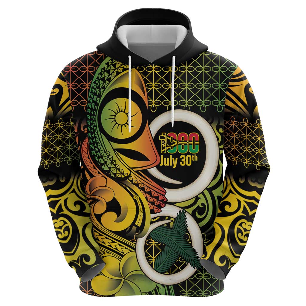 Vanuatu 1980 Hoodie Ni-Van Tamtam Sand Drawing Pattern LT14 - Polynesian Pride