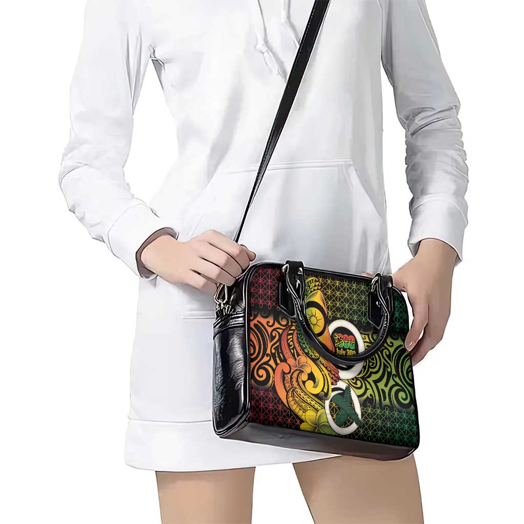 Vanuatu 1980 Shoulder Handbag Ni-Van Tamtam Sand Drawing Pattern LT14 - Polynesian Pride