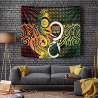 Vanuatu 1980 Tapestry Ni-Van Tamtam Sand Drawing Pattern LT14 Black - Polynesian Pride