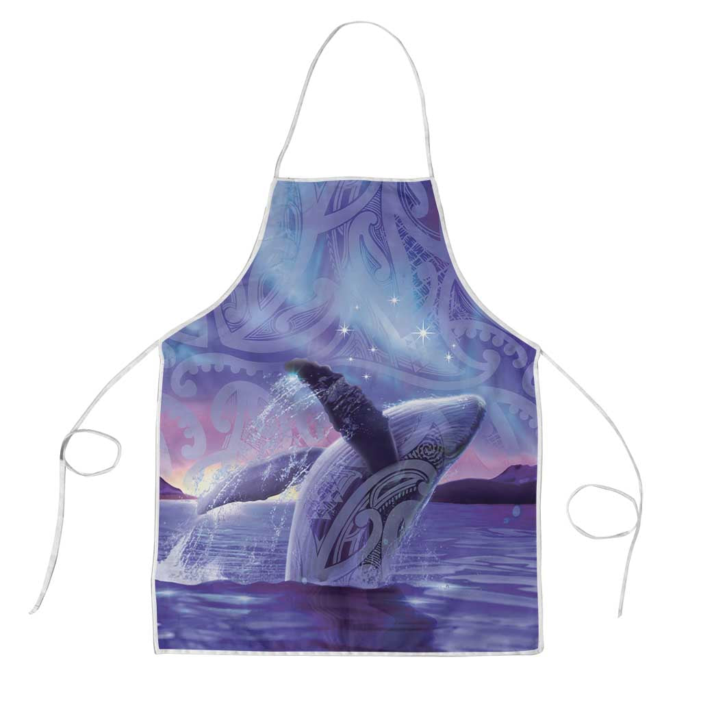 New Zealand Matariki Humpback Whale Apron Paikea Maori New Year Purple Galaxy LT14 Purple - Polynesian Pride