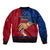 Polynesian Pride Father Day Samoa Sleeve Zip Bomber Jacket Manuia le Aso Sa o Tama Red Version LT14 - Polynesian Pride