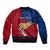 Personalised Father Day Samoa Bomber Jacket Manuia le Aso Sa o Tama Red Version LT14 - Polynesian Pride