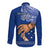 Polynesian Pride Father Day Samoa Long Sleeve Button Shirt Manuia le Aso Sa o Tama Blue Version LT14 - Polynesian Pride