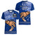 Polynesian Pride Father Day Samoa Women V Neck T Shirt Manuia le Aso Sa o Tama Blue Version LT14 - Polynesian Pride