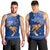 Personalised Father Day Samoa Men Tank Top Manuia le Aso Sa o Tama Blue Version LT14 - Polynesian Pride