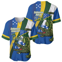 Solomon Islands Independence Day Baseball Jersey Happy 7 July Crocodile Flag Style LT14 - Polynesian Pride