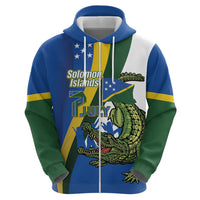 Solomon Islands Independence Day Hoodie Happy 7 July Crocodile Flag Style LT14 - Polynesian Pride