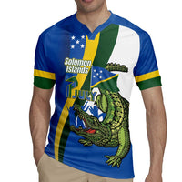 Solomon Islands Independence Day Rugby Jersey Happy 7 July Crocodile Flag Style LT14 - Polynesian Pride